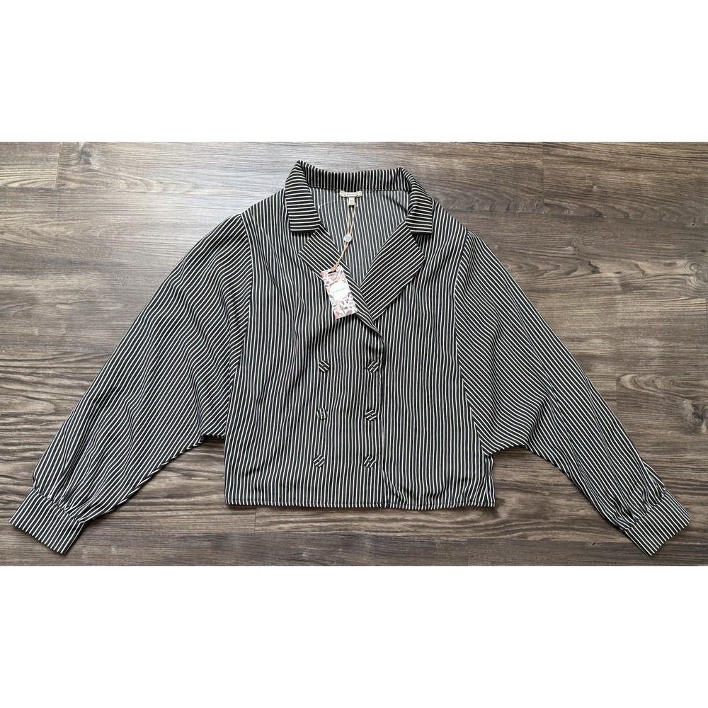 Button up striped XL top clean girl office wear classic western cowgirl Y2K 90’s
